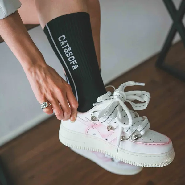Giày Sneaker Unisex Cat & Sofa AC205 White Pink Màu Trắng Hồng - Giày - Vua Hàng Hiệu