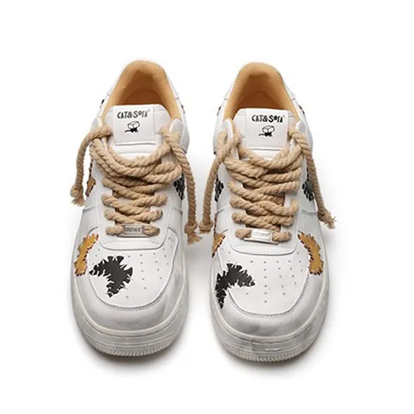 Giày Sneaker Cat & Sofa Air Force 1 Black And Orange AC150 Màu Trắng