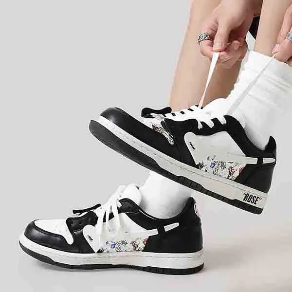 Giày Sneaker Unisex Cat & Sofa Custom Casual Skateboarding 