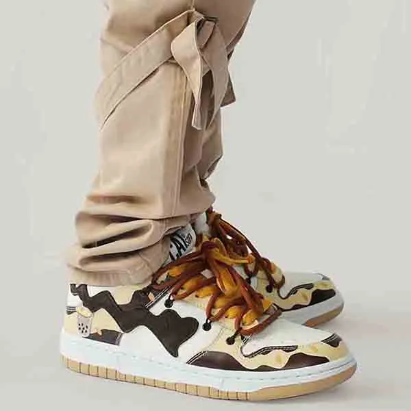 Giày Sneaker Unisex Cat & Sofa Dunk Dark Milk Tea AC255 Màu Be Đen - Giày - Vua Hàng Hiệu