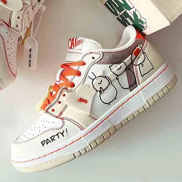 Giày Sneaker Unisex Cat & Sofa Party Baby AC280 Màu Be Trắng - Giày - Vua Hàng Hiệu