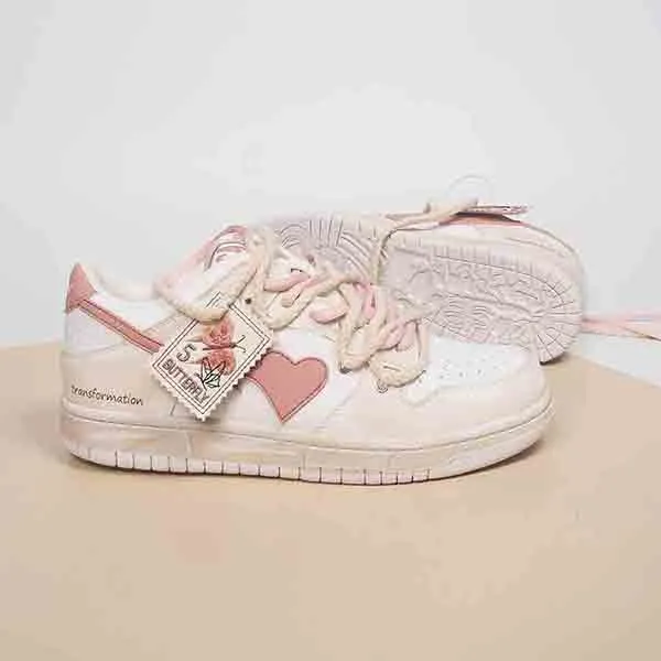 Giày Sneaker Unisex Cat & Sofa Pink Love Butterfly AC278 Màu Be Trắng - Giày - Vua Hàng Hiệu