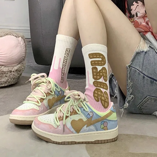 Giày Sneaker Unisex Cat & Sofa X Mabu AC245 Màu Hồng Xanh - Giày - Vua Hàng Hiệu