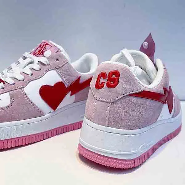 Giày Sneaker Nữ Cat & Sofa AF Love Pink Red AC259 Màu Hồng Trắng - 4