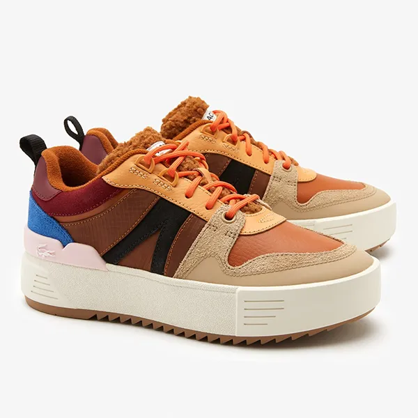 Giày Thể Thao Lacoste L002 Winter Leather Outdoor Shoes 44SFA0022 Màu Nâu