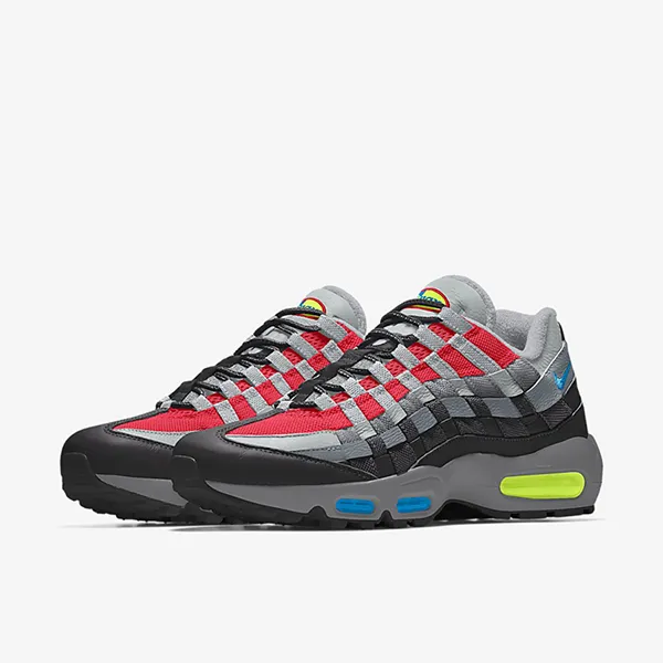 Giày Thể Thao Nike Air Max 95 Unlocked By You Custom Shoes DX5388-900 Màu Xám Đỏ - Giày - Vua Hàng Hiệu