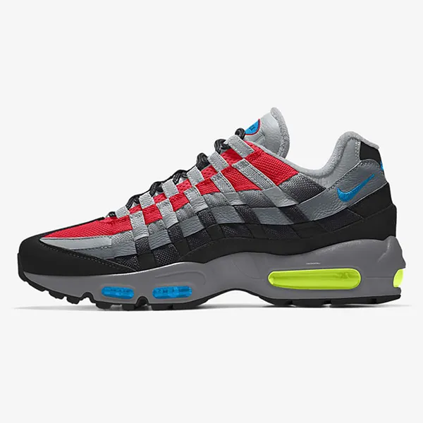 Giày Thể Thao Nike Air Max 95 Unlocked By You Custom Shoes DX5388-900 Màu Xám Đỏ - Giày - Vua Hàng Hiệu