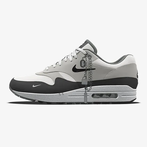 Giày Thể Thao Nike Air Max 1 87 By You FJ8893-900 Màu Ghi Đen