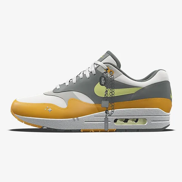 Giày Thể Thao Nike Air Max 1 87 By You FJ8893-900 Màu Vàng Xám