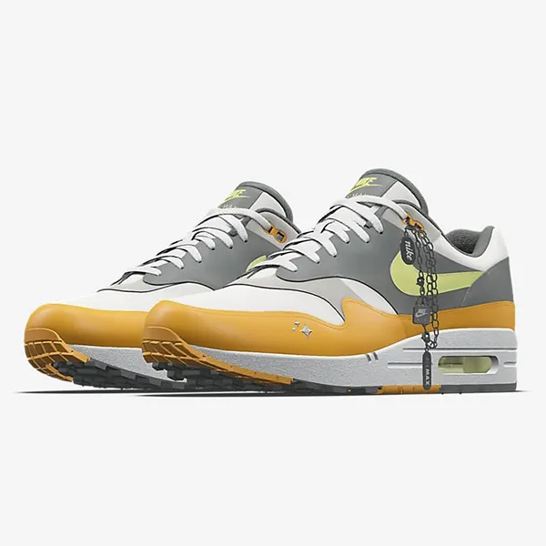 Giày Thể Thao Nike Air Max 1 87 By You FJ8893-900 Màu Vàng Xám