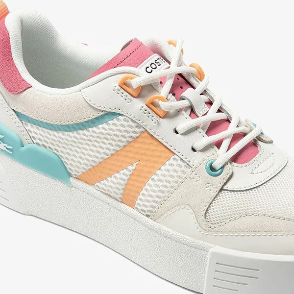 Giày Thể Thao Nữ Lacoste Women’s L002 Trainers In White & Blue White Màu Trắng Xanh Size 36