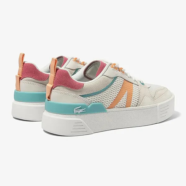 Giày Thể Thao Nữ Lacoste Women’s L002 Trainers In White & Blue White Màu Trắng Xanh Size 36