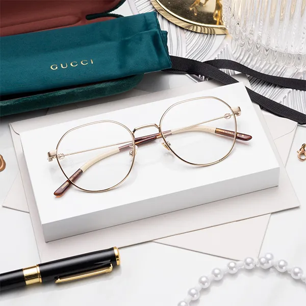 Gọng Kính Unisex Gucci GG0684O_001.I Màu Vàng Gold