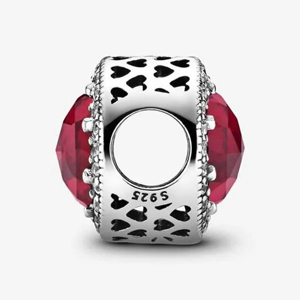 Hạt Vòng Charm Nữ Pandora Cerise Radiant Hearts Silver & Pink 791725NCC Màu Bạc Hồng - Trang sức - Vua Hàng Hiệu