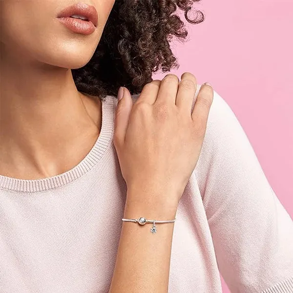 Hạt Vòng Charm Nữ Pandora Colgante Mi Naturaleza 798367CZ Plata Màu Bạc