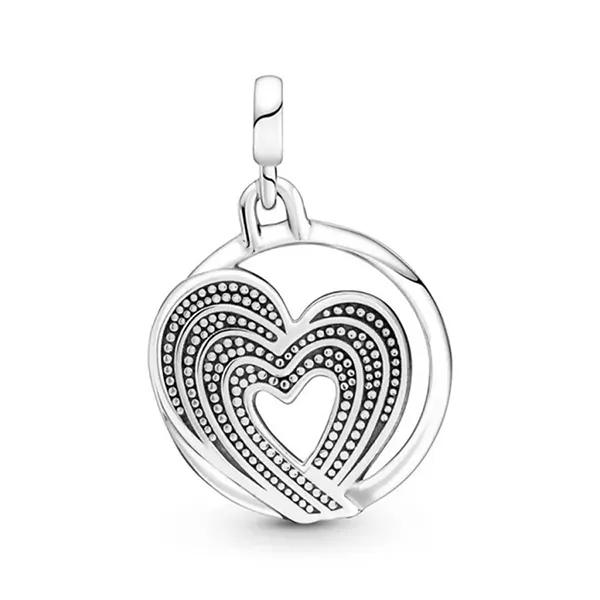 Hạt Vòng Charm Nữ Pandora Me Heart-Shaped Silver In Pink Color 791793C01 Phối Màu - Trang sức - Vua Hàng Hiệu