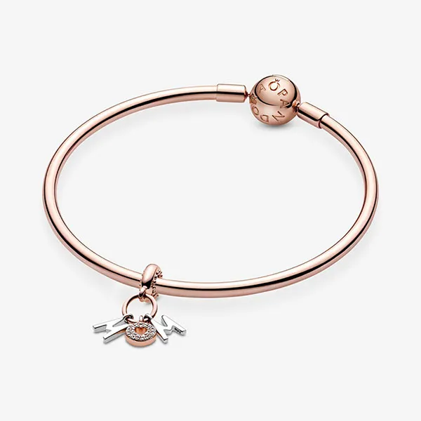 Hạt Vòng Charm Nữ Pandora Mom Letters Dangle 788828C01 Màu Vàng Phối Bạc - Trang sức - Vua Hàng Hiệu