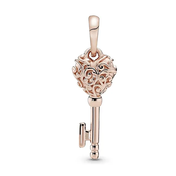 Hạt Vòng Charm Nữ Pandora Regal Pattern Key Pendant In Rose 387725 Màu Vàng Hồng - Trang sức - Vua Hàng Hiệu