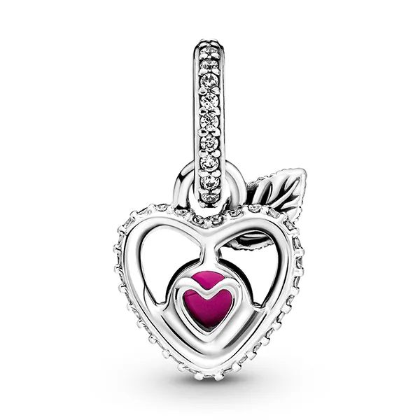 Hạt Vòng Charm Nữ Pandora Silver Pendant Disney Snow White Apple 399553C01 Màu Bạc Hồng - 4