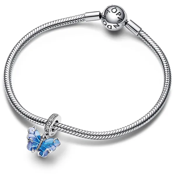 Hạt Vòng Charm Pandora Butterfly 792698C01 Màu Xanh Bạc - Trang sức - Vua Hàng Hiệu