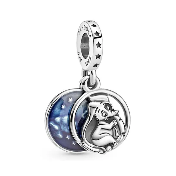 Hạt Vòng Charm Pandora Disney Dumbo Sweet Dreams Dangle 799405C01 Màu Xanh Bạc - Trang sức - Vua Hàng Hiệu