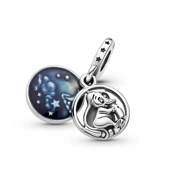 Hạt Vòng Charm Pandora Disney Dumbo Sweet Dreams Dangle 799405C01 Màu Xanh Bạc - Trang sức - Vua Hàng Hiệu