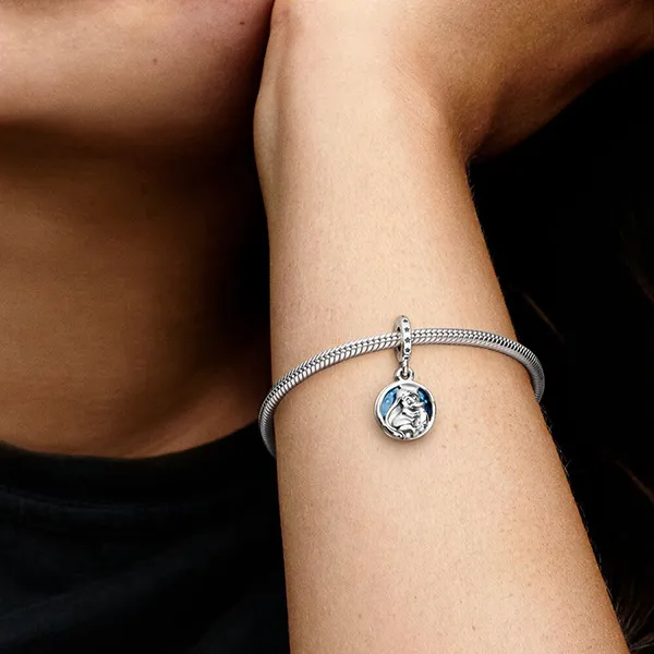 Hạt Vòng Charm Pandora Disney Dumbo Sweet Dreams Dangle 799405C01 Màu Xanh Bạc - Trang sức - Vua Hàng Hiệu