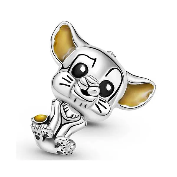Hạt Vòng Charm Pandora Disney Young Cub Simba 799398C01 Màu Vàng Bạc
