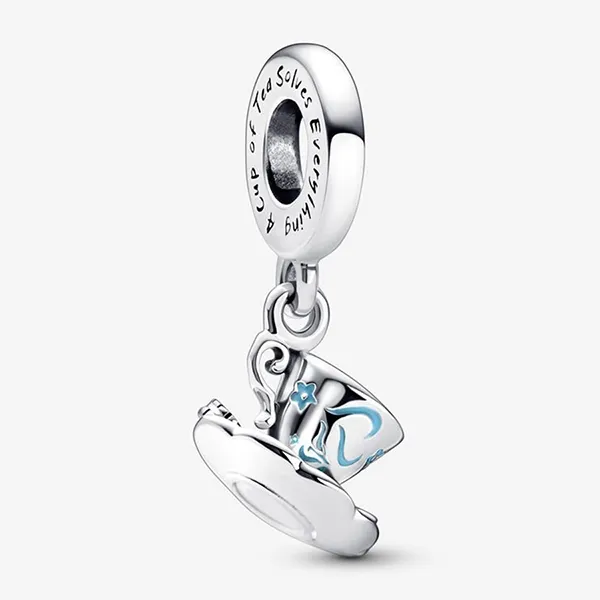 Hạt Vòng Charm Pandora Magical Cup Of Tea Dangle 792207C01 Màu Bạc