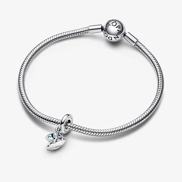 Hạt Vòng Charm Pandora Magical Cup Of Tea Dangle 792207C01 Màu Bạc