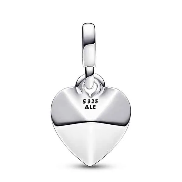 Hạt Vòng Charm Pandora ME Faceted Heart Mini Dangle 792305C00 Màu Bạc