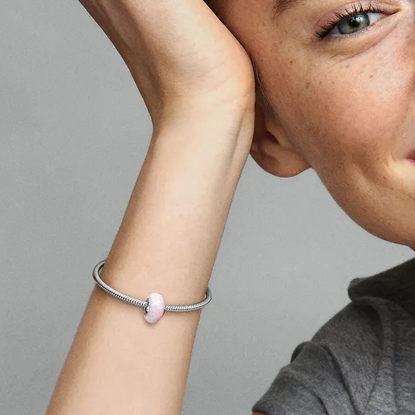 Hạt Vòng Charm Pandora Opalescent Pink 791691C03 Màu Hồng Nhạt - Trang sức - Vua Hàng Hiệu