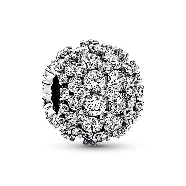 Hạt Vòng Charm Pandora Sterling Silver Charm With Clear Cubic Zirconia 792630C01 Màu Bạc