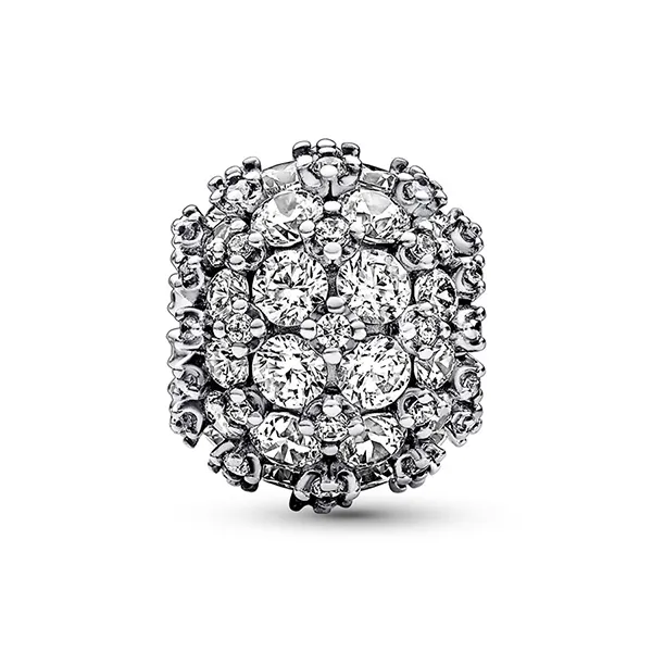 Hạt Vòng Charm Pandora Sterling Silver Charm With Clear Cubic Zirconia 792630C01 Màu Bạc