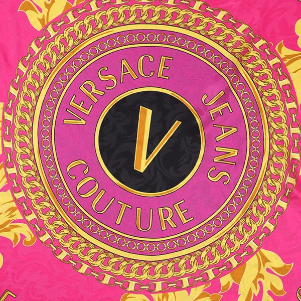 Khăn Nữ Versace Jeans Couture Barroco-Print Silk Scarf 75HA7H10ZG201 Màu Hồng Đen
