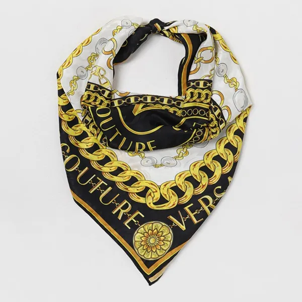 Khăn Nữ Versace Jeans Couture Logo-Print Silk Scarf 75HA7H10ZG202 Phối Màu - Thời trang - Vua Hàng Hiệu