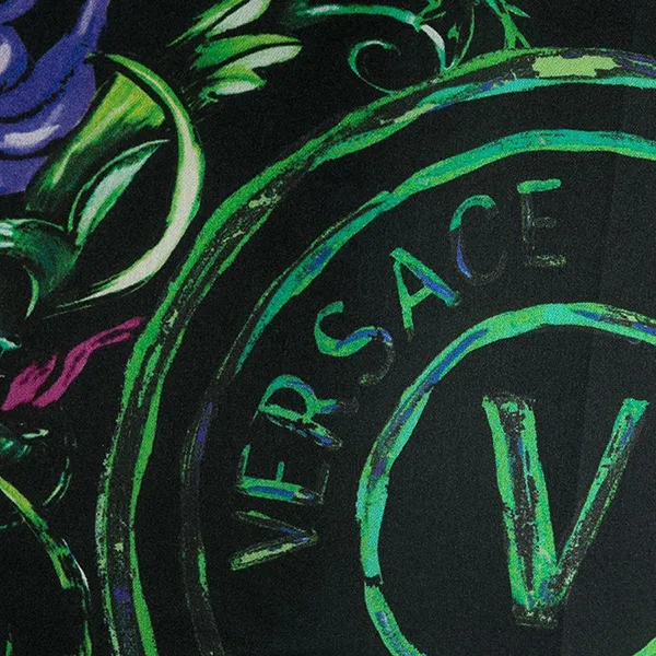 Khăn Nữ Versace Jeans Couture Logo Print Detail Scarf 74HA7H02ZG152M09 Màu Đen