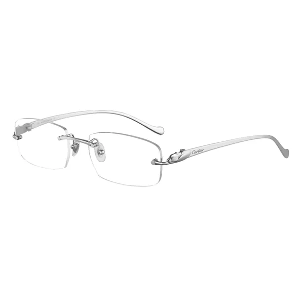 Kính Mắt Cận Cartier Glasses CT0061O 003 Màu Bạc - Kính mắt - Vua Hàng Hiệu