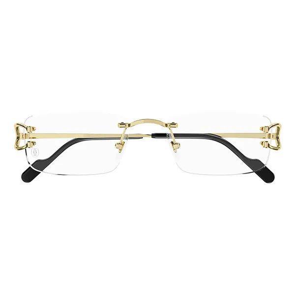 Kính Mắt Cận Unisex Cartier Glasses CT0344O 001 Màu Vàng Gold