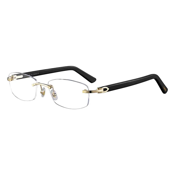 Kính Mắt Cận Cartier Signature C Glasses CT0048O 002 Màu Đen - Kính mắt - Vua Hàng Hiệu