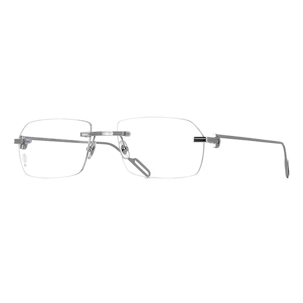 Kính Mắt Cận Cartier Glasses CT0162O 002 Màu Xám Bạc - Kính mắt - Vua Hàng Hiệu