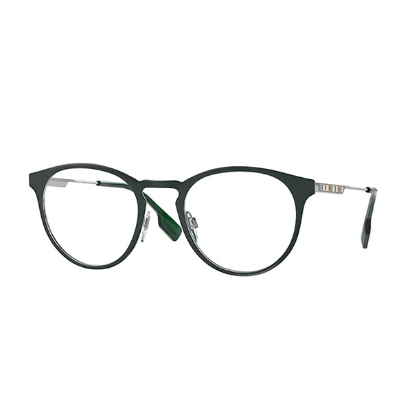 Kính Mắt Cận Nam Burberry Eyeglasses Frame Green Full Rima Round Shape BE1360 1327 Màu Đen Xanh