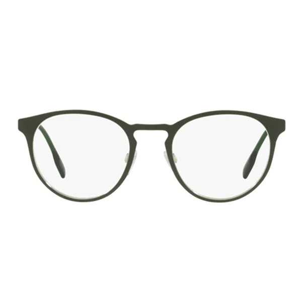 Kính Mắt Cận Nam Burberry Eyeglasses Frame Green Full Rima Round Shape BE1360 1327 Màu Đen Xanh