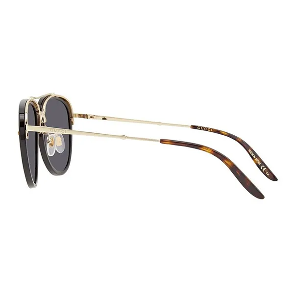 Kính Mát Nam Gucci Grey Aviator Sunglasses GG0662S 001 56 Màu Xám Vàng