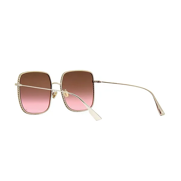 Kính Mát Nữ Christian Dior Diorbydior 3F (3YG86) Pale Gold/Brown Red Shaded Sunglasses Màu Nâu Đỏ