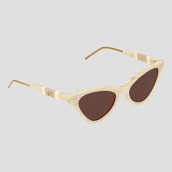 Kính Mát Nữ Gucci GG0597S 005 Sunglasses Màu Nâu Be