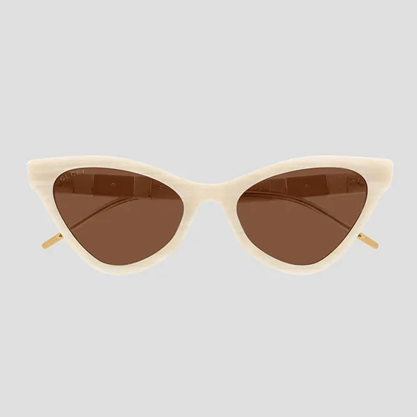 Kính Mát Nữ Gucci GG0597S 005 Sunglasses Màu Nâu Be