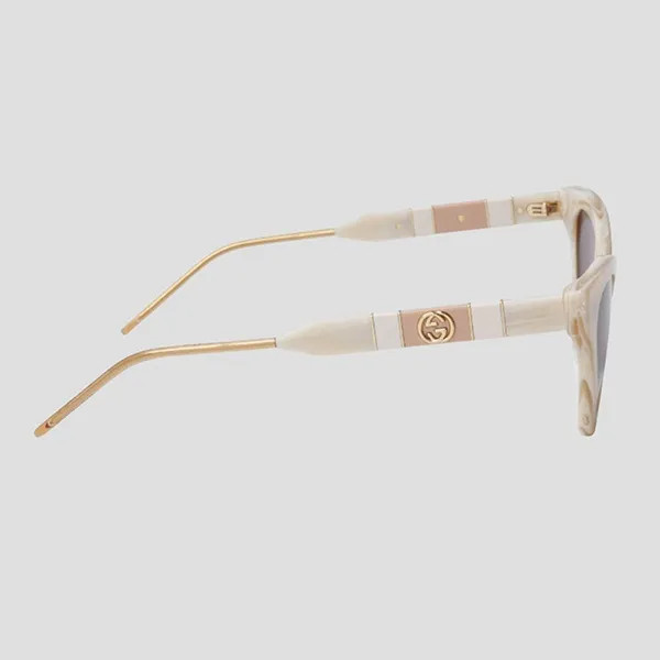 Kính Mát Nữ Gucci GG0597S 005 Sunglasses Màu Nâu Be