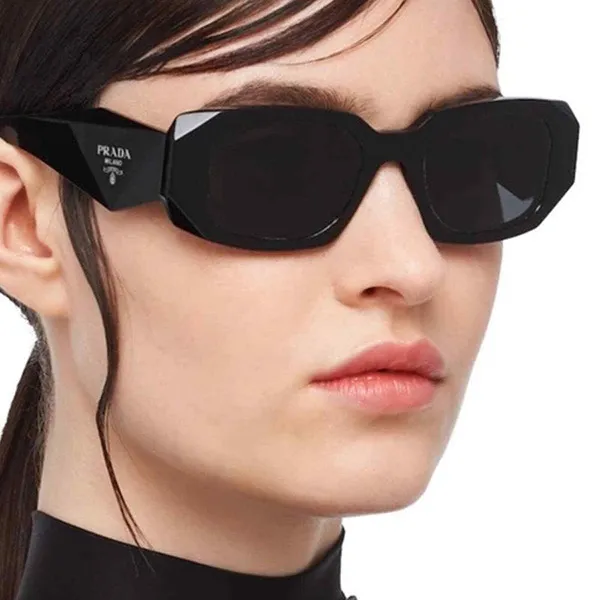 Kính Mát Nữ Prada Sunglasses PR17WS 1AB5S0 3N Màu Đen