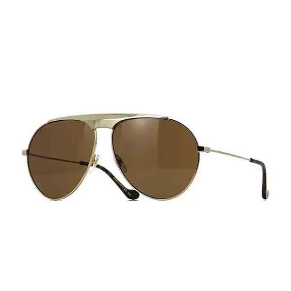 Kính Mát Unisex Gucci Sunglasses GG0908S 001 Gold Dark Brown Màu Nâu Vàng - 3